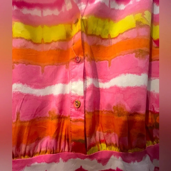 Scoop long sleeve print and yellow graphic dress size XXL/20 - Picture 7 of 12